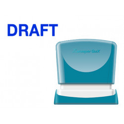SELLO X'STAMPER QUIX PERSONALIZABLE COLOR AZUL MEDIDAS 11X40 MM Q-10