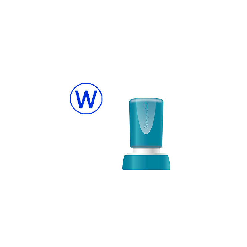 SELLO X'STAMPER QUIX PERSONALIZABLE COLOR AZUL REDONDO DIAMETRO 20 MM Q-34