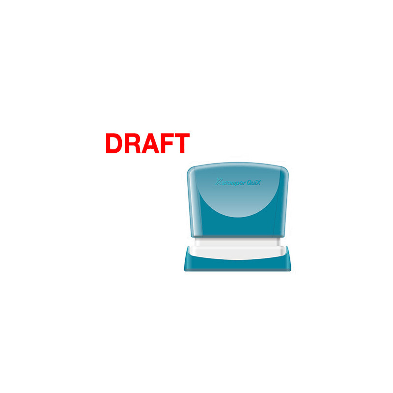 SELLO X'STAMPER QUIX PERSONALIZABLE COLOR ROJO MEDIDAS 11X40 MM Q-10