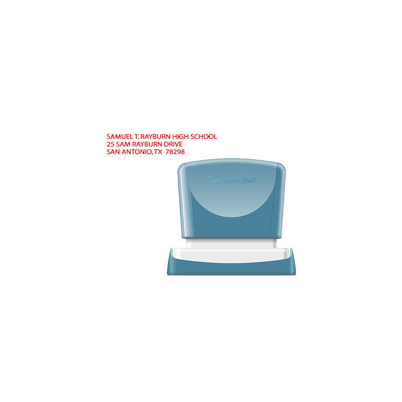 SELLO X'STAMPER QUIX PERSONALIZABLE COLOR ROJO MEDIDAS 14X60 MM Q-14