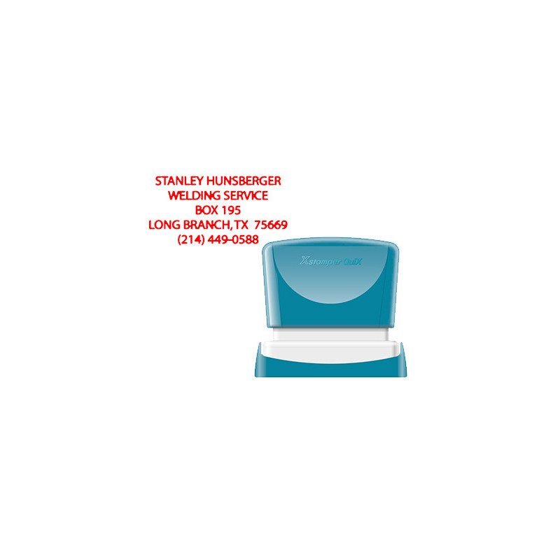 SELLO X'STAMPER QUIX PERSONALIZABLE COLOR ROJO MEDIDAS 24X49 MM Q-12