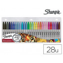 ROTULADOR SHARPIE PERMANENTE PUNTA FINA BLISTER DE 28 UNIDADES COLORES SURTIDOS
