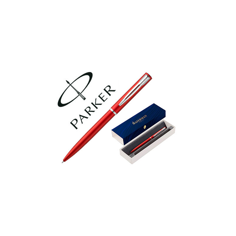 BOLIGRAFO WATERMAN ALLURE LACA ROJA EN ESTUCHE DE REGALO