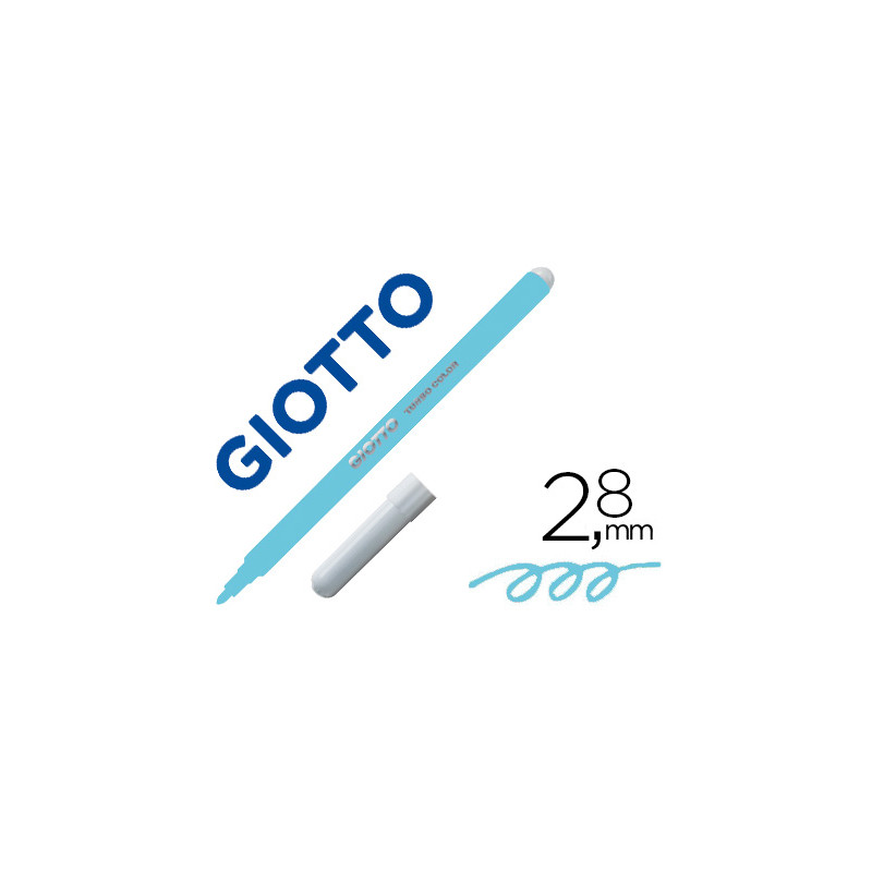 ROTULADOR GIOTTO TURBO COLOR LAVABLE CON PUNTA BLOQUEADA UNICOLOR AZUL CLARO