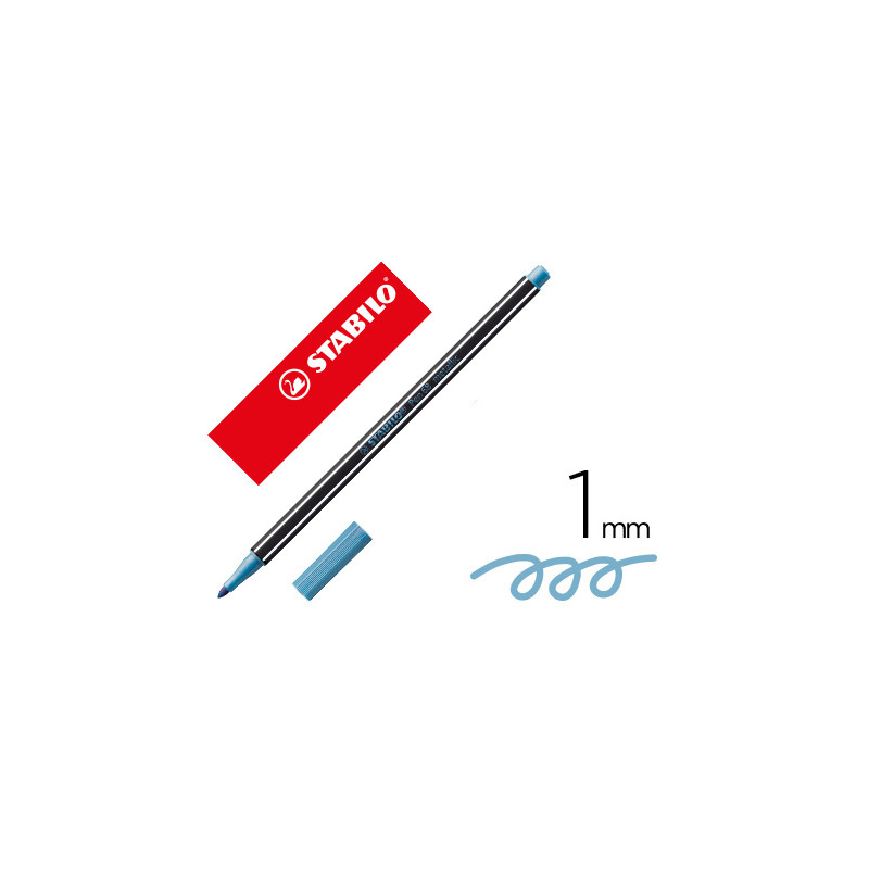 ROTULADOR STABILO ACUARELABLE PEN 68 METALICO AZUL PUNTA GRUESA 1MM