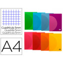 LIBRETA LIDERPAPEL 360 TAPA DE PLASTICO A4 48 HOJAS 90G/M2 5MM CON DOBLE MARGEN COLORES SURTIDOS