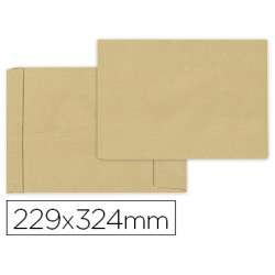 SOBRE LIDERPAPEL BOLSA FUELLE KRAFT 229X324X30 MM SOLAPA TIRA DE SILICONA PAPEL 120 GR CAJA DE 50 UN