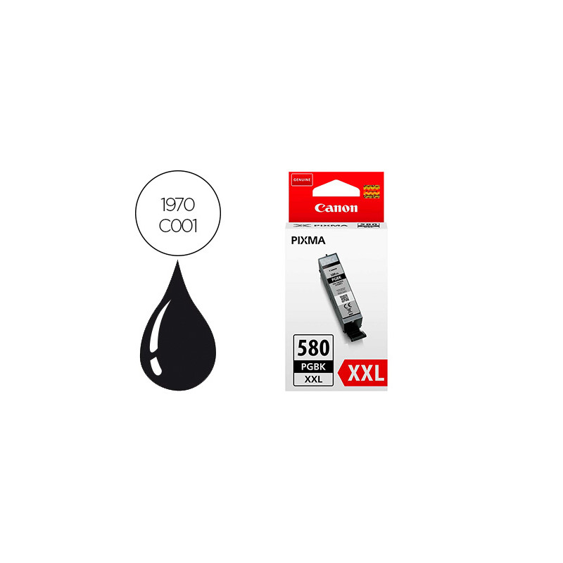 INK-JET CANON 580 XXL PIXMA TR8550 / TS6250 / TS8250 / TS9150 / TS9550 NEGRO 600 PAG