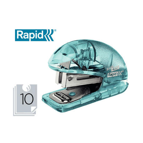 GRAPADORA RAPID MINI BABY RAY COLOUR ICE F4 CAPACIDAD 10 HOJAS USA GRAPAS 24/6 Y 26/6 COLOR VERDE EN GRAPADORA RAPID MINI BABY RAY COLOUR ICE F4 CAPACIDAD 10 HOJAS USA GRAPAS 24/6 Y 26/6 COLOR VERDE EN