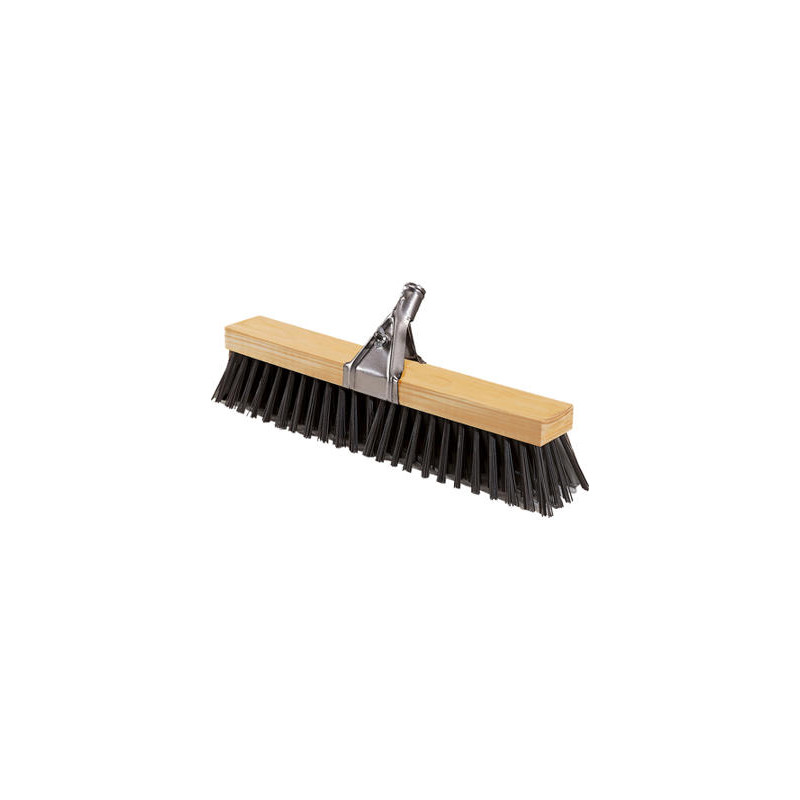 CEPILLO BARRENDERO MADERA REFORZADO CERDAS POLIPROPILENO 520X90 MM CONTIENE PINZA Y PALO