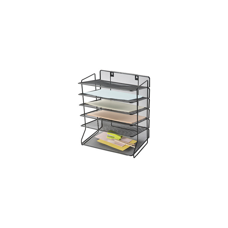 BANDEJA SOBREMESA Q-CONNECT KF17289 METALICA REJILLA NEGRA 6 BANDEJAS 325X230X390 MM