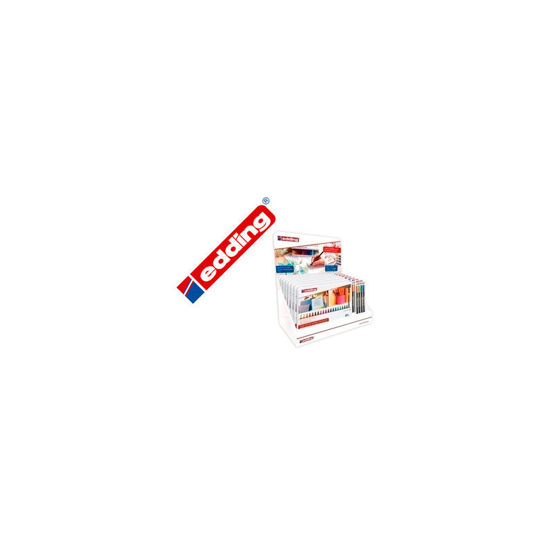 ROTULADOR EDDING PUNTA FIBRA 1200 CAJA METALICA 20 COLORES SURTIDOS EXP.8 UNIDADES + 8 BLISTER 4 EDD