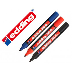 ROTULADOR EDDING MARCADOR PERMANENTE 300 PUNTA REDONDA 1,5-3 MM EXPOSITOR DE 24 UNIDADES COLORES SUR