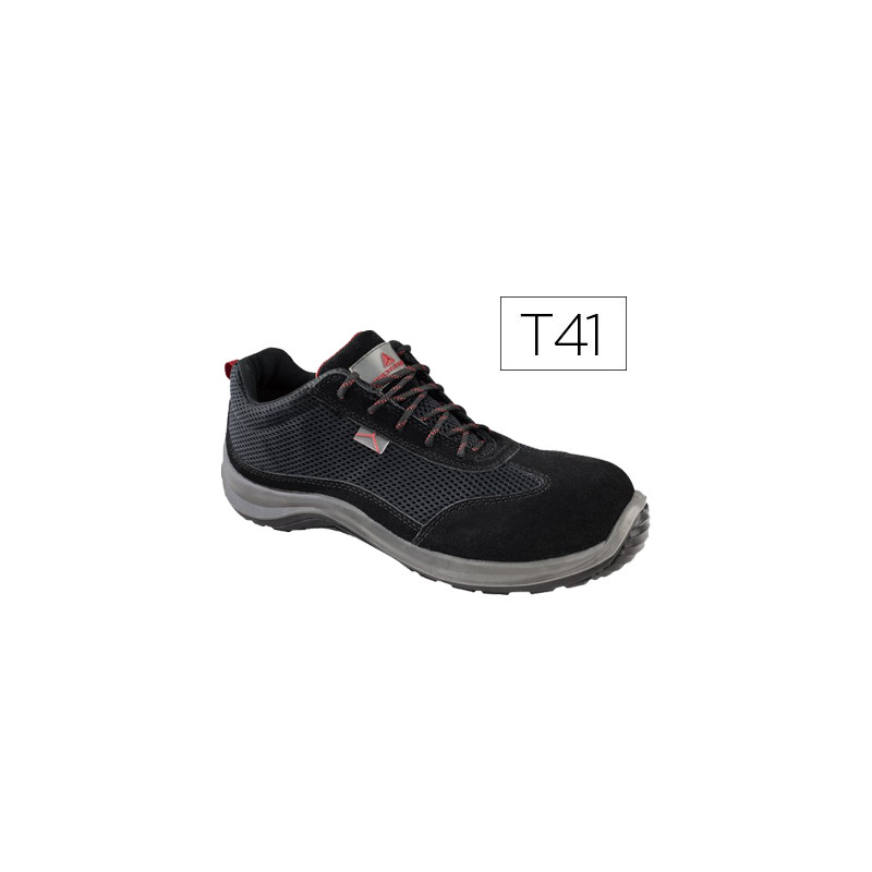 ZAPATOS DE SEGURIDAD DELTAPLUS ASTI PIEL DE SERRAJE AFELPADO SUELA DE COMPOSITE NEGRO TALLA 41