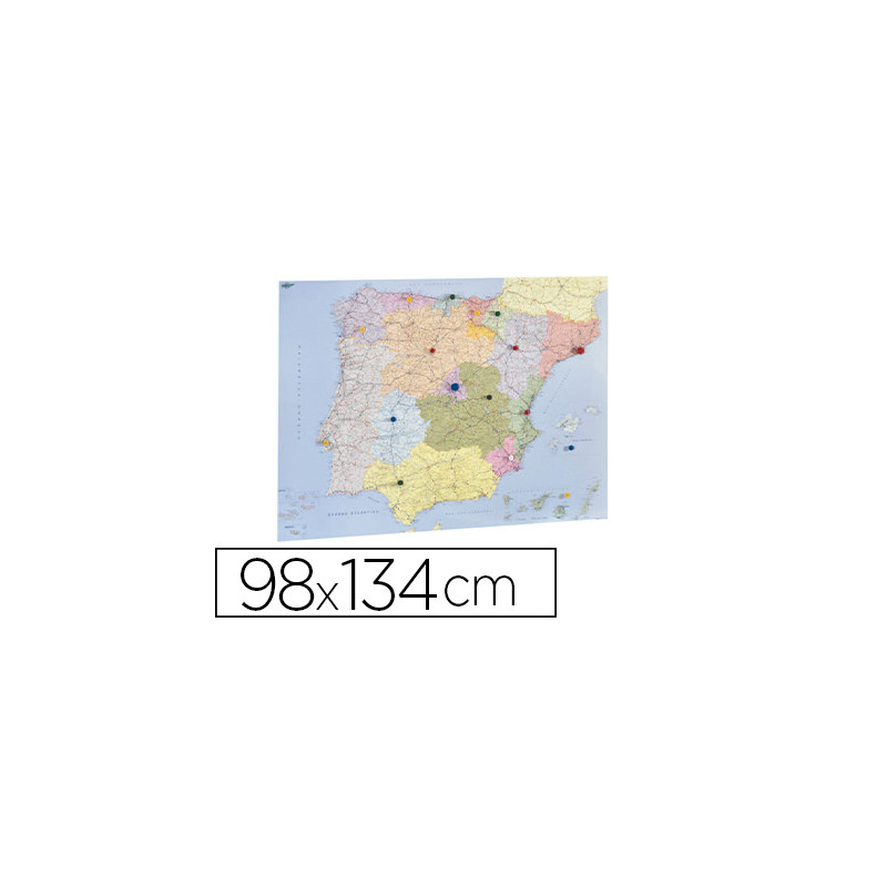 MAPA MURAL FAIBO ESPAÐA Y PORTUGAL AUTONOMICO PLASTIFICADO ENROLLADO 98X134 CM