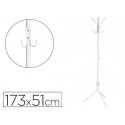 PERCHERO METALICO Q-CONNECT BLANCO 8 COLGADORES 173X51 CM
