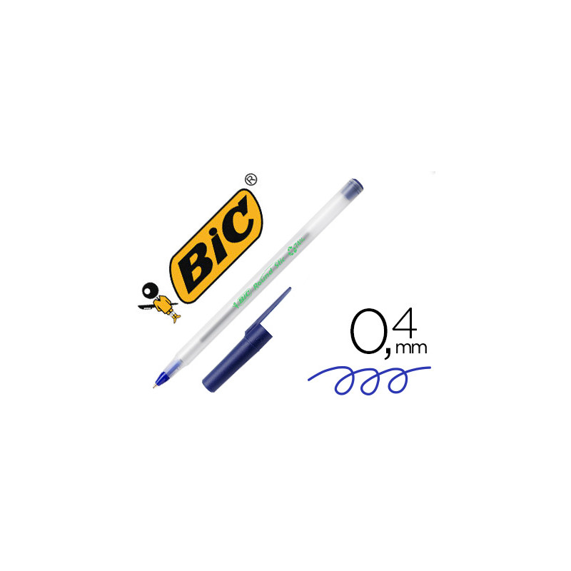 BOLIGRAFO BIC ECOLUTIONS ROUND STIC AZUL