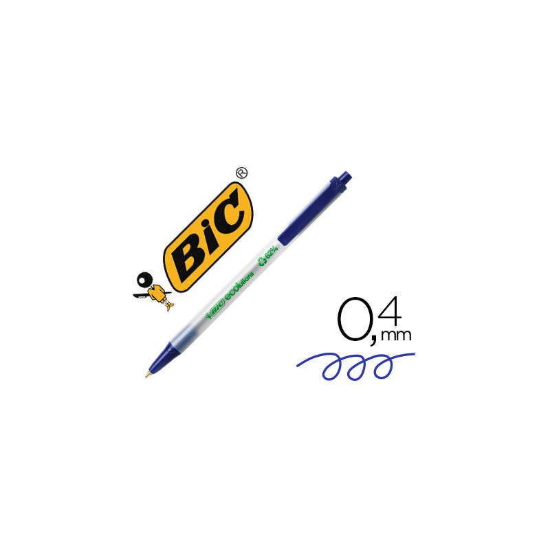 BOLIGRAFO BIC ECOLUTIONS CLIC STIC AZUL