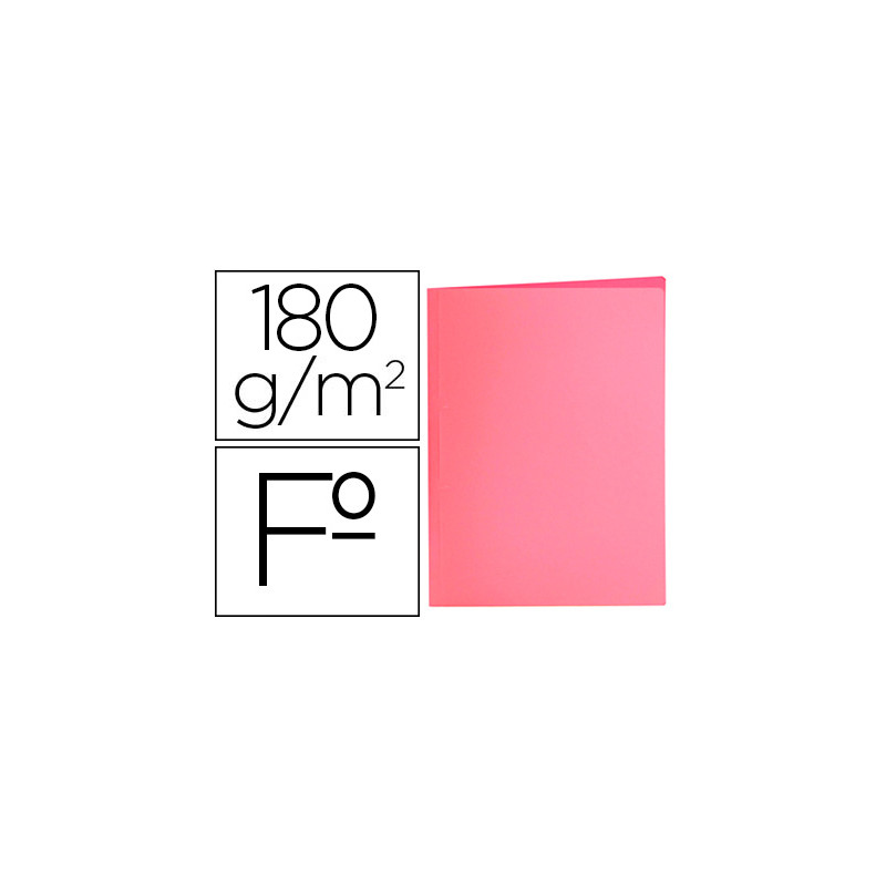 SUBCARPETA LIDERPAPEL FOLIO ROSA PASTEL 180G/M2