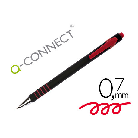 BOLIGRAFO Q-CONNECT RETRACTIL CON GRIP 0,7 MM COLOR ROJO BOLIGRAFO Q-CONNECT RETRACTIL CON GRIP 0,7 MM COLOR ROJO