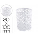 CUBILETE PORTALAPICES Q-CONNECT METAL REDONDO DIAMETRO 80 ALTURA 100 MM BLANCO