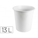 PAPELERA PLASTICO Q-CONNECT GRIS OPACO 13 LITROS 275X285 MM