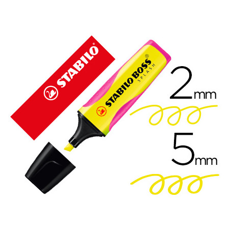 ROTULADOR STABILO BOSS SPLASH GRIP FLUORESCENTE 75/24 AMARILLO