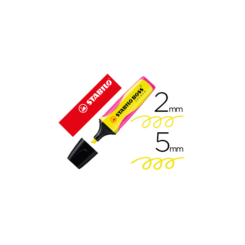 ROTULADOR STABILO BOSS SPLASH GRIP FLUORESCENTE 75/24 AMARILLO