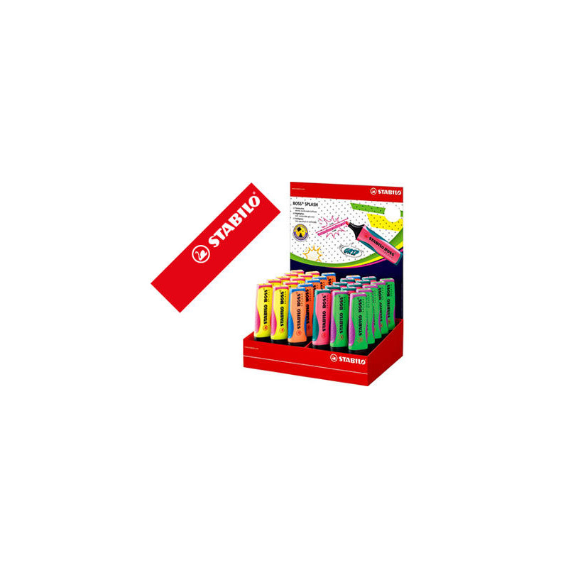 ROTULADOR STABILO BOSS SPLASH 75 EXPOSITOR SOBREMESA DE 30 UNIDADES COLORES SURTIDOS