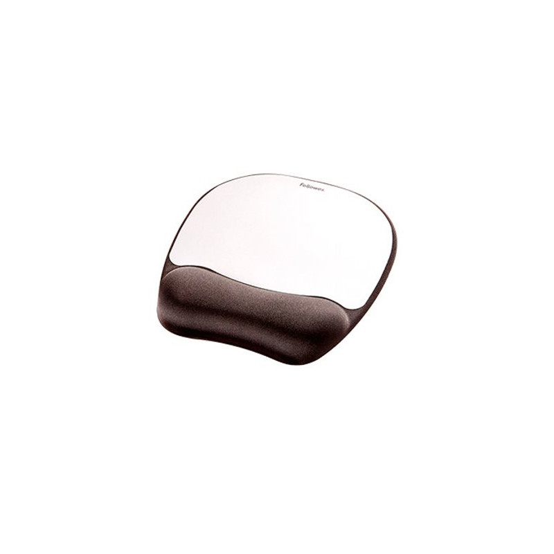 ALFOMBRILLA PARA RATON FELLOWES CON REPOSAMUÑECAS DE ESPUMA MEMORY FOAM PLATA 230X196X20 MM