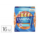 TAMPON TAMPAX PEARL COMPAK SUPER PLUS CAJA DE 16 UNIDADES