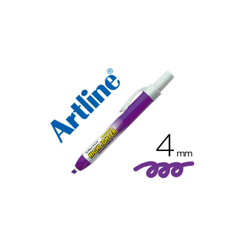 ROTULADOR ARTLINE CLIX FLUORESCENTE EK-63 VIOLETA PUNTA BISELADA 4 MM