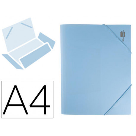 CARPETA LIDERPAPEL GOMAS SOLAPAS POLIPROPILENO DIN A4 CELESTE OPACO CARPETA LIDERPAPEL GOMAS SOLAPAS POLIPROPILENO DIN A4 CELESTE OPACO