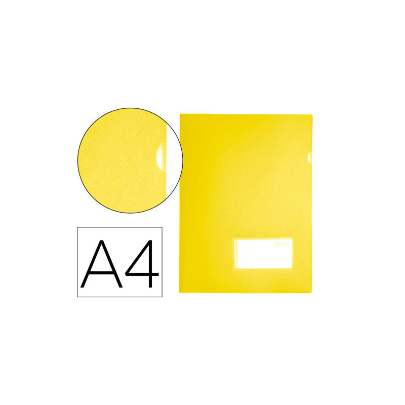 CARPETA LIDERPAPEL DOSSIER A4 UÑERO AMARILLO FLUOR OPACO