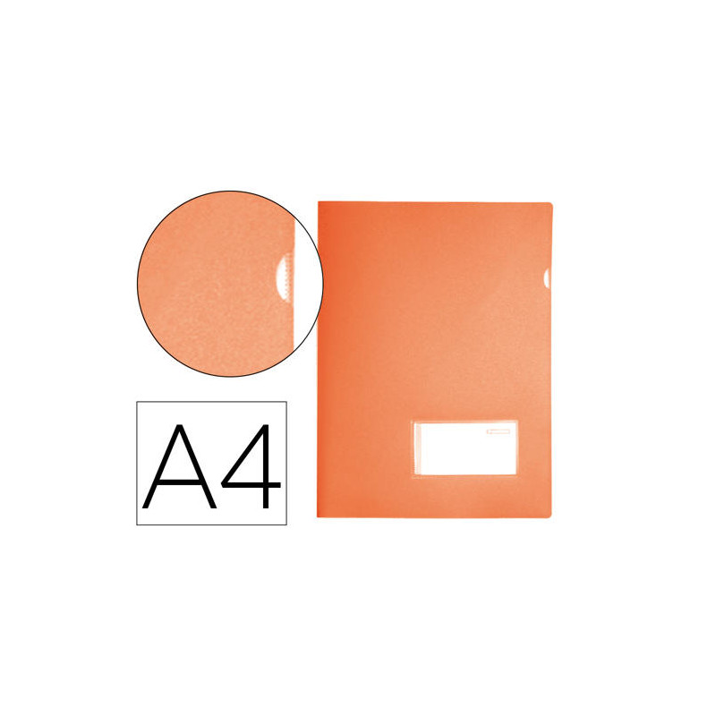 CARPETA LIDERPAPEL DOSSIER A4 UÑERO NARANJA FLUOR OPACO