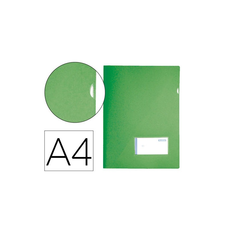 CARPETA LIDERPAPEL DOSSIER A4 UÑERO VERDE MANZANA OPACO