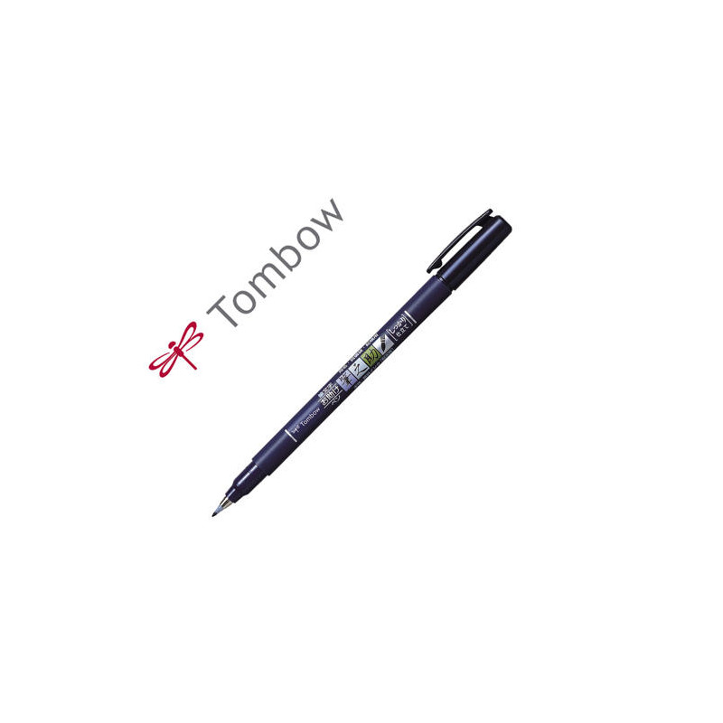 ROTULADOR TOMBOW FUDENOSUKE TINTA BASE DE AGUA PUNTA PINCEL DURA NEGRO