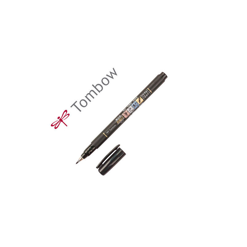 ROTULADOR TOMBOW FUDENOSUKE TINTA BASE DE AGUA PUNTA PINCEL BLANDA NEGRO