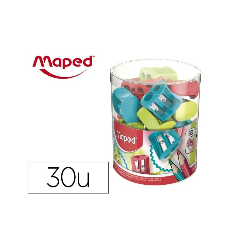SACAPUNTAS MAPED PLASTICO VIVO 2 USOS COLORES SURTIDOS