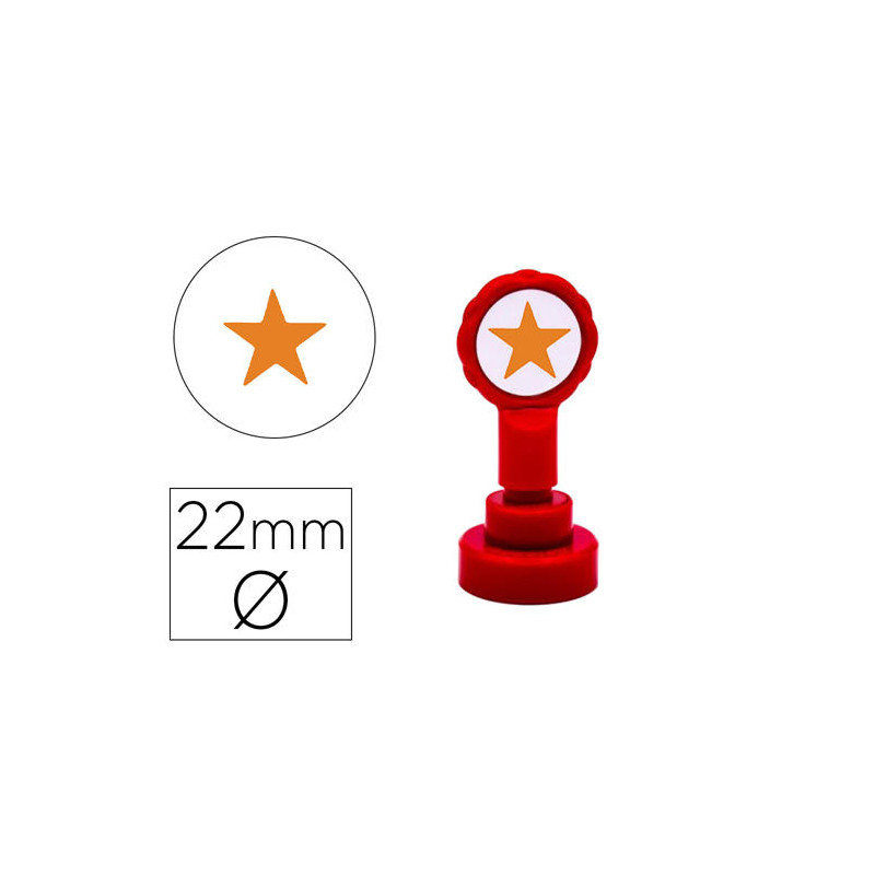 SELLO ARTLINE EMOTICONO ESTRELLA COLOR ORO 22 MM DIAMETRO