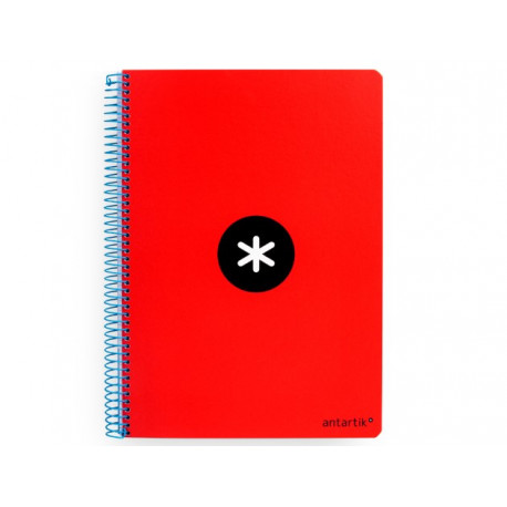 CUADERNO ESPIRAL A4 ANTARTIK TAPA DURA 80H 90GR CUADRO 4MM CON MARGEN COLOR ROJO CUADERNO ESPIRAL A4 ANTARTIK TAPA DURA 80H 90GR CUADRO 4MM CON MARGEN COLOR ROJO