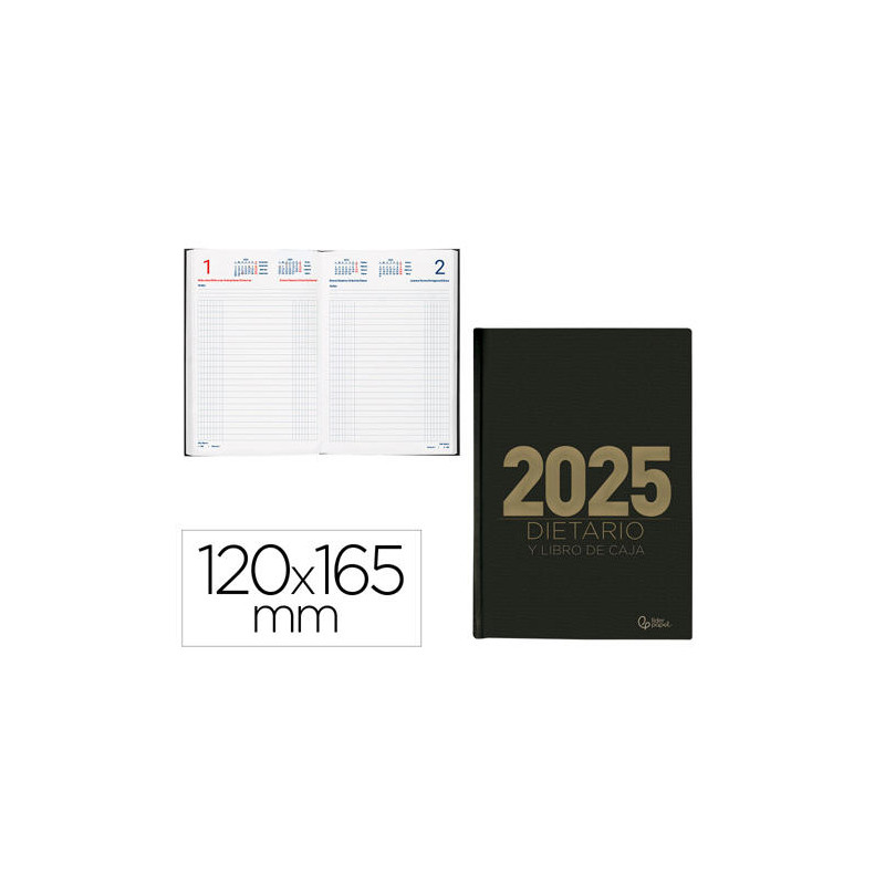 DIETARIO LIDERPAPEL 2025 OCTAVO 12X16,5 CM COLOR VERDE PAPEL 70 GR