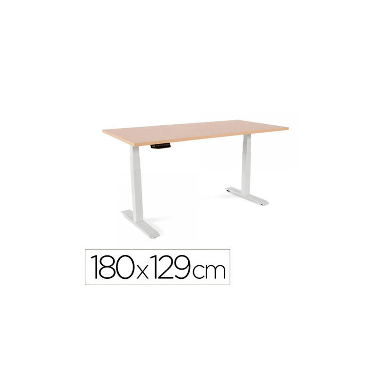 MESA ROCADA REGULABLE EN ALTURA ELECTRICAMENTE HASTA 129 CM ESTRUCTURA DE ACERO TABLERO 180 CM COLOR