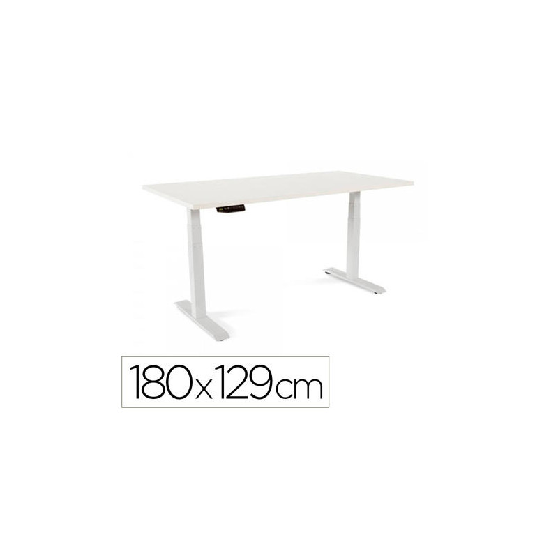 MESA ROCADA REGULABLE EN ALTURA ELECTRICAMENTE HASTA 129 CM ESTRUCTURA DE ACERO TABLERO 180 CM COLOR