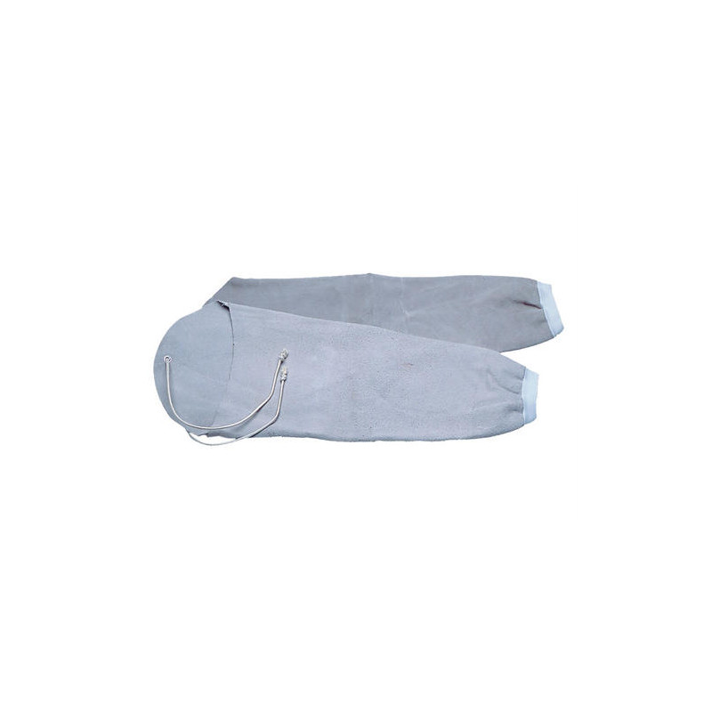 MANGUITO PARA SOLDADOR FARU CUERO AL CROMO PUÑO ELASTICO Y CORDON SUJECION SUPERIOR