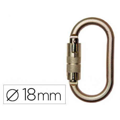 MOSQUETON FARU ACERO GALVANIZADO AUTOMATICO VIROLA 18 MM RESISTENCIA 25 KN MOSQUETON FARU ACERO GALVANIZADO AUTOMATICO VIROLA 18 MM RESISTENCIA 25 KN