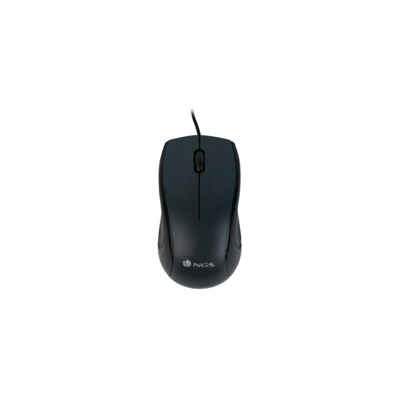 RATON NGS WIRED MIST OPTICO CON CABLE 1000 DPI AMBIDIESTROS USB COLOR NEGRO