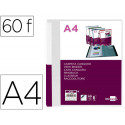 CARPETA LIDERPAPEL 60 FUNDAS CANGURO PP DIN A4 TRANSPARENTEPORTADA Y LOMO PERSONALIZABLE