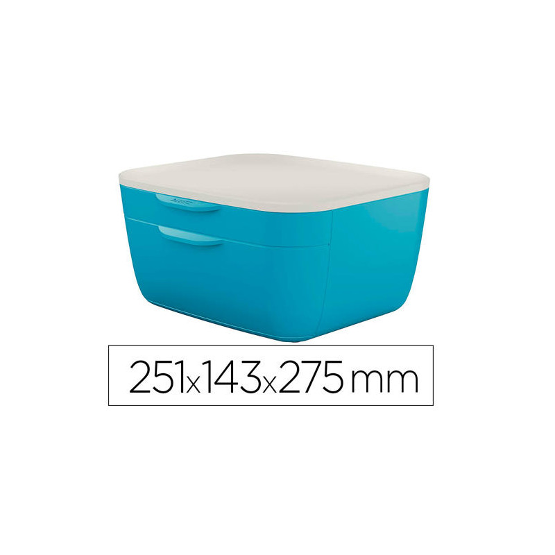 FICHERO CAJONES DE SOBREMESA LEITZ COSY 2 CAJONES AZUL