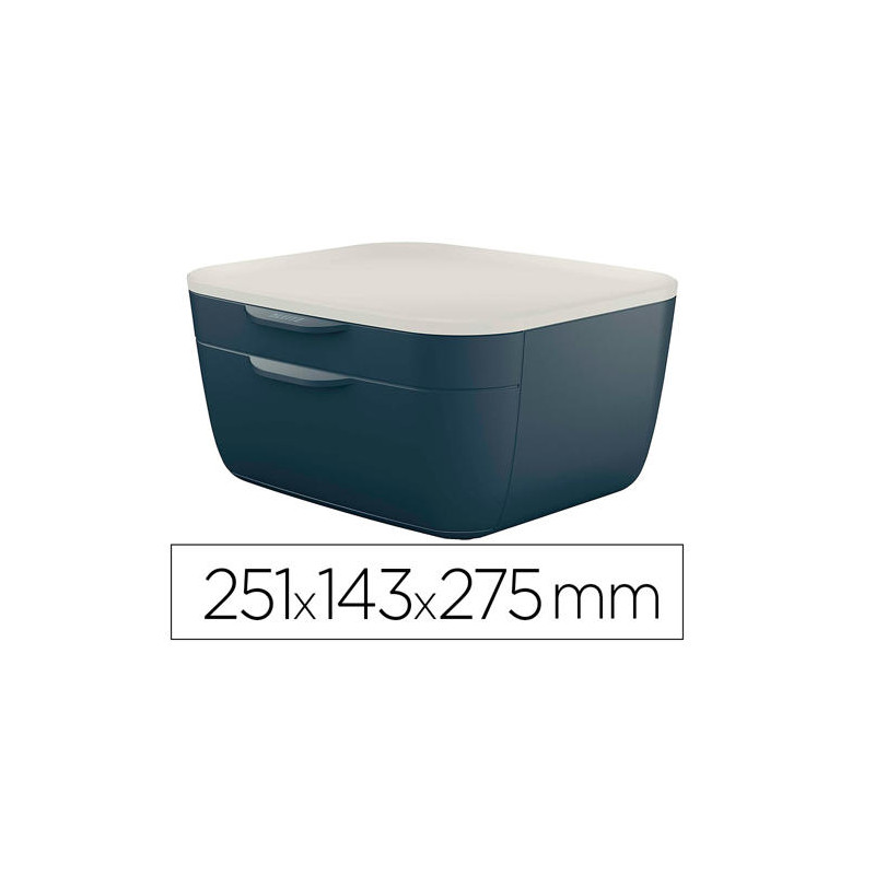 FICHERO CAJONES DE SOBREMESA LEITZ COSY 2 CAJONES GRIS
